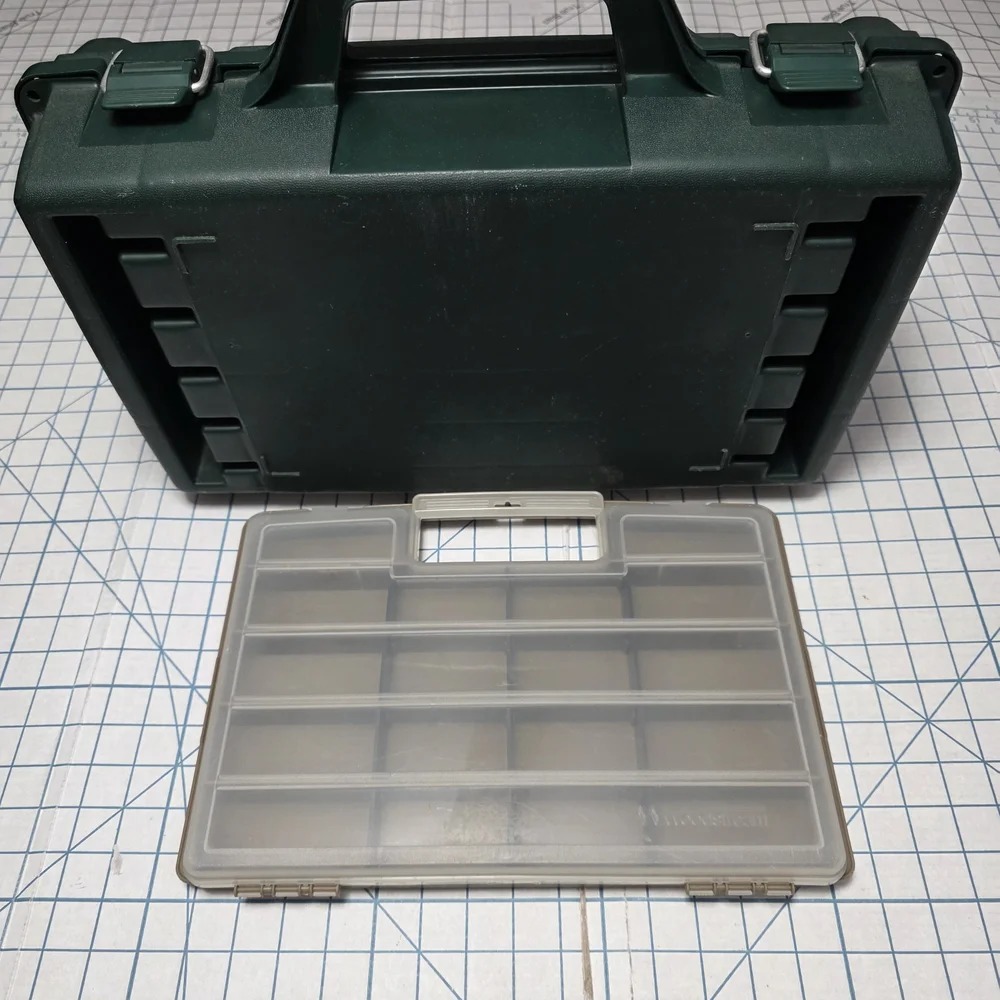 Woodstream Tackle Locker, Green Storage Organizer w/Small Detachable Tackle Box